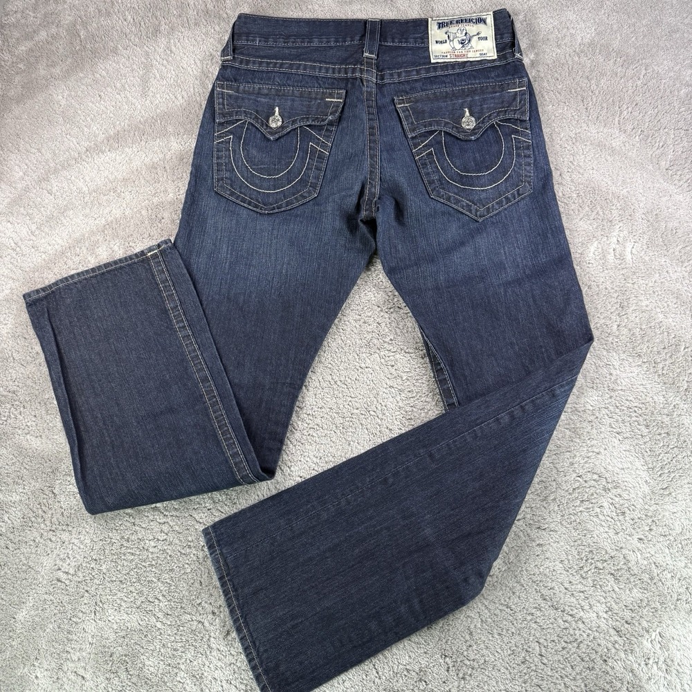 True Religion Joey Vintage Y2K USA Jeans Mens 32x34 Medium Wash Flare Bootcut